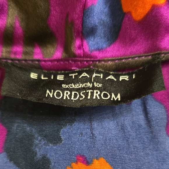 Elie Tahari Purple and Red Floral Blouse - Picture 2 of 13